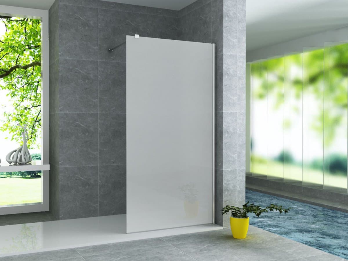ALONI inloopdouchewand melkglas – 90x200 cm – 8 mm veiligheidsglas