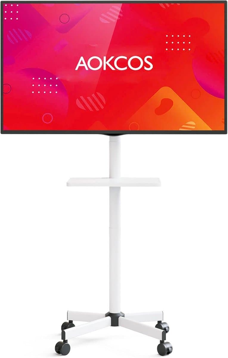 TV Standaard - Verrijdbaar Meubel - Entertainment Thuis - Inclusief Wielenset - 32-65 Inch - Zwart