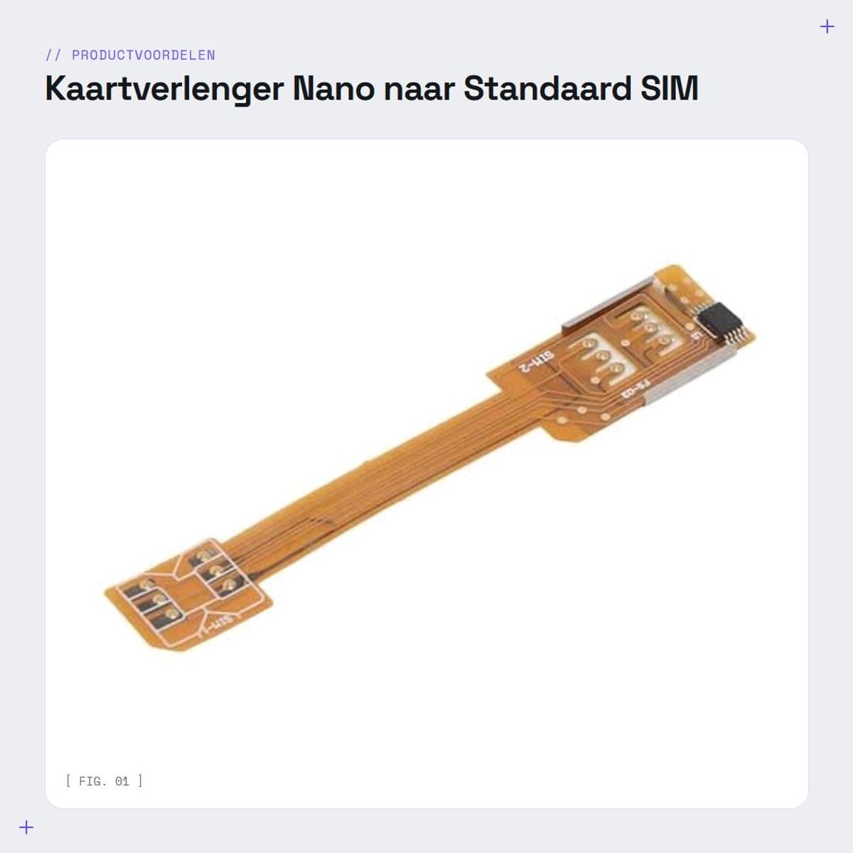 Dailygoods- SIM-kaartverlenger met 2 Stuks Standaard SIM - Nano/Micro SIM - PCB Materiaal - 8,4x1,6cm - Voor Android Smartphones/Tablets - Geschikt voor Dubbele SIM Gebruik - Simkaartadapter