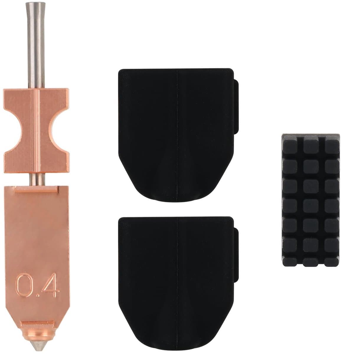 Dailygoods- 3D-printernozzlekit 0,4mm - Stalen Extruder - Siliconen Sokken/ Wiser - Geïntegreerd - Compatibel met Flashforge Adventurer 5X - Hoogwaardig Materiaal - 3D-printeronderdelen