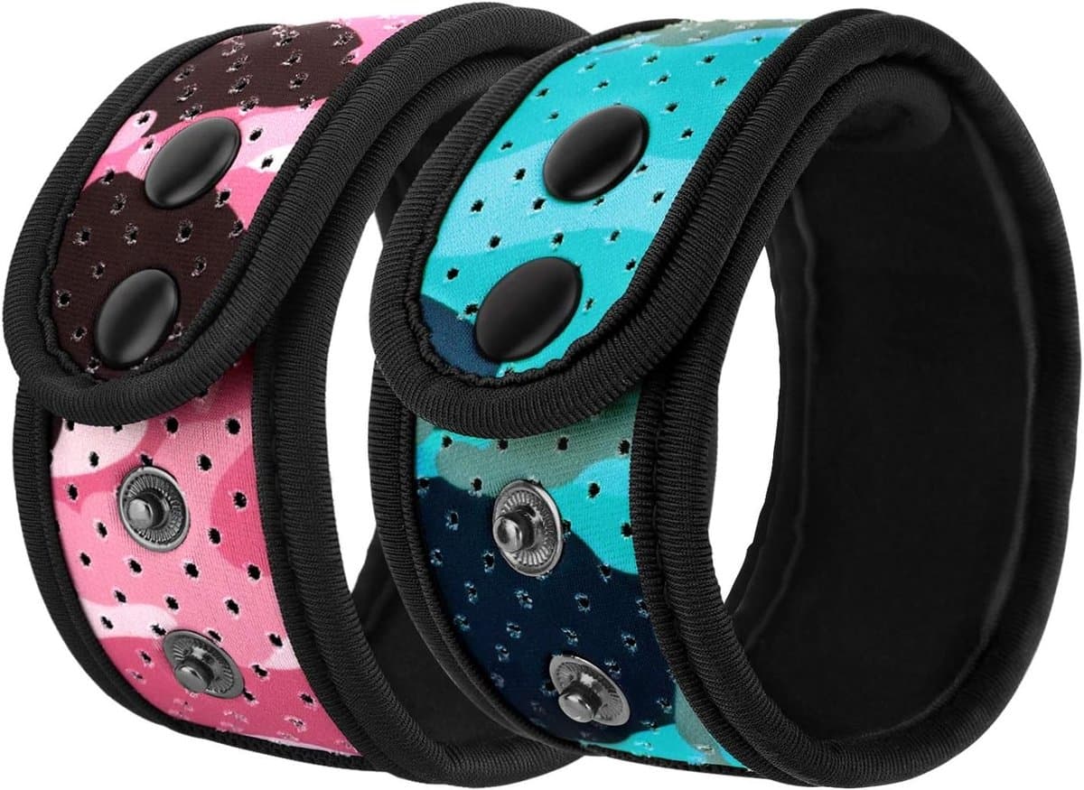 Verstelbare Zweetbestendige Enkelsband voor Fitbit Inspire, Charge en Vivosmart - 2-Pack in Blauw en Roze met Mesh Pouch voor Comfortabel Sporten