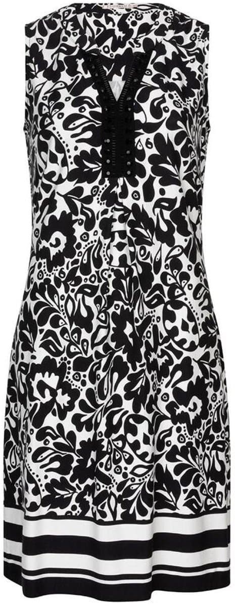 EsQualo Jurk Dress Slv Lss Golden Hs26 30204 Print Dames Maat - XL