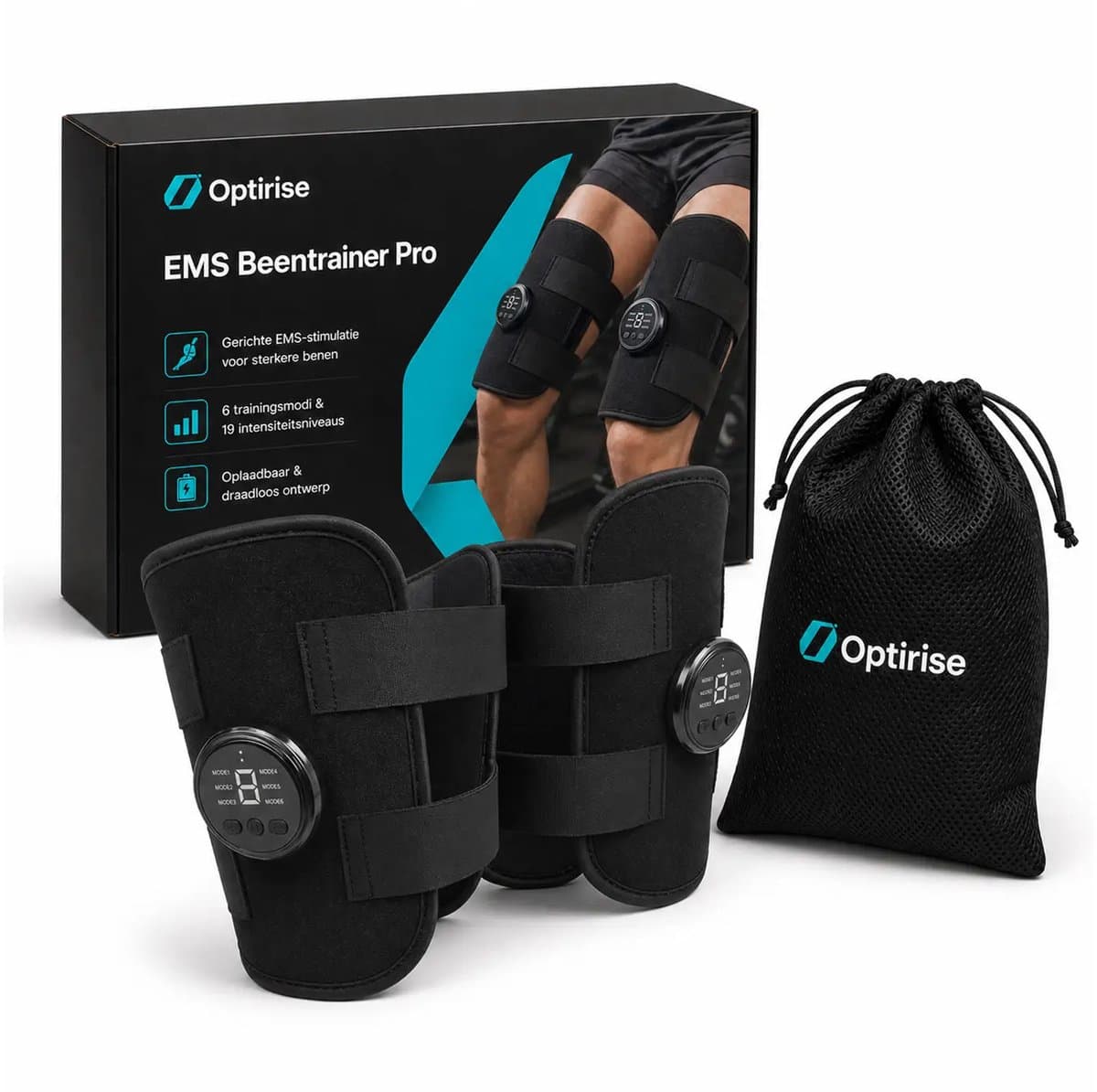 Optirise EMS - Beentrainer - Bovenbeen Trainer - EMS Trainers - Been Trainer - Spier Massage Apparaat - Tens - Spierstimulator - Afvallen - Fatburner - USB Oplaadbaar