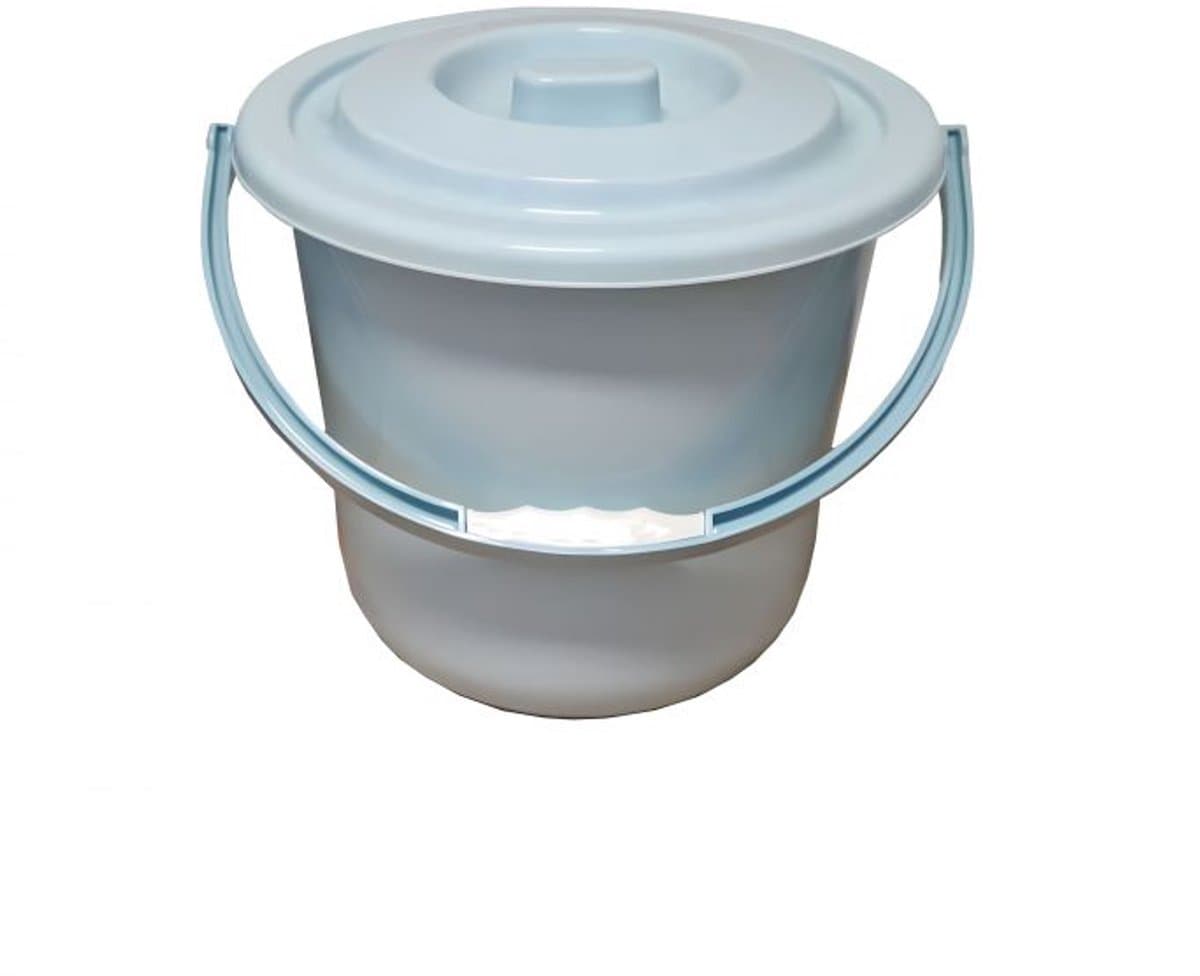 Happy Rhino - Toilet Emmer 6,5 Liter Blauw - Lichtblauw - Afwasteil - Toiletemmers