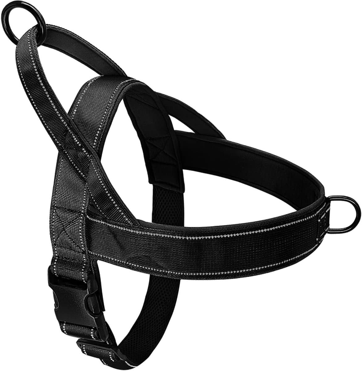 Hondenharnas Vest - Honden tuig - Buitenwandelingen - Met handvat - Maat M - Zwart