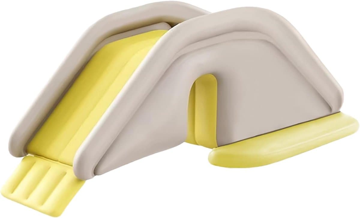 Opblaasbare Zwembad Glijbaan - Waterpret Glijdak - Zomerse Waterpret - Krasbestendig PVC - 235x82x70cm - Geel