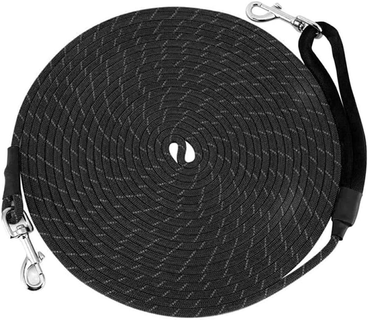 Hondenriem Nylon - Trainingsriem Puppy - Veilig Wandelen - Duurzaam Materiaal - Tot 10 Meter - Zwart