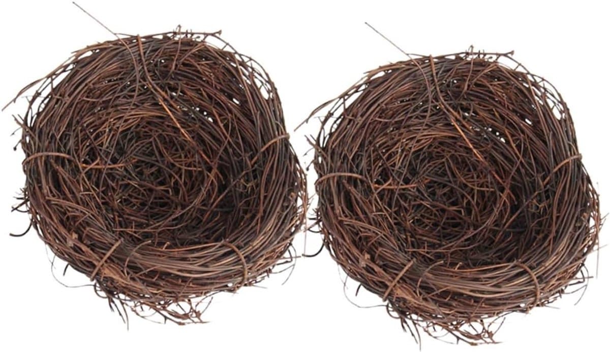 Realistische Kunstmatige Vogelnesten - Rieten Gevlochten Decoratie voor Binnen en Buiten, Perfect voor Pasen, Tuinfeesten en Bruiloften