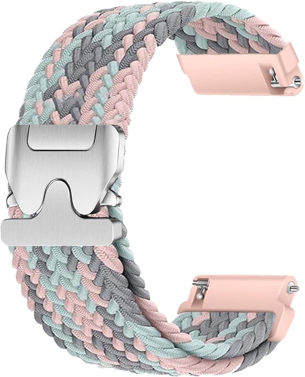 Woven Nylon Horlogeband 18mm 19mm 20mm 22mm voor Garmin, Galaxy, Amazfit en Huawei - Unisex Snelle Bevestiging met Parachute Sluiting