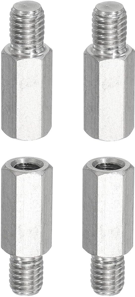 Afstandsschroeven 4 stuks - Reducerende adapters - Industriële bevestiging - Roestvrij staal 304 - M8 naar M6