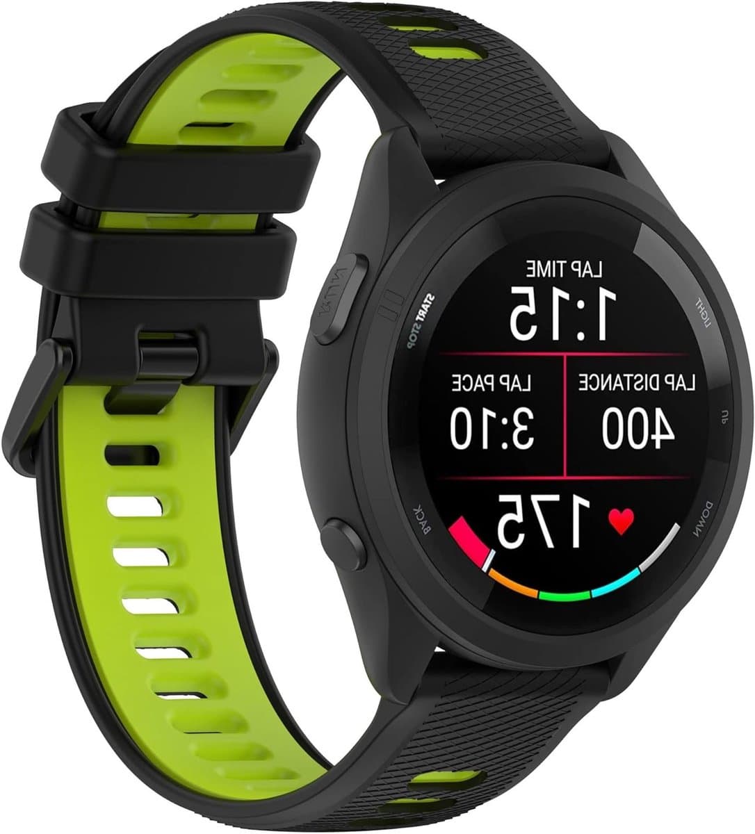 22mm Siliconen Sportband voor Garmin Forerunner en Venu - Zwart en Cyan - Comfortabel, Duurzaam en Waterbestendig