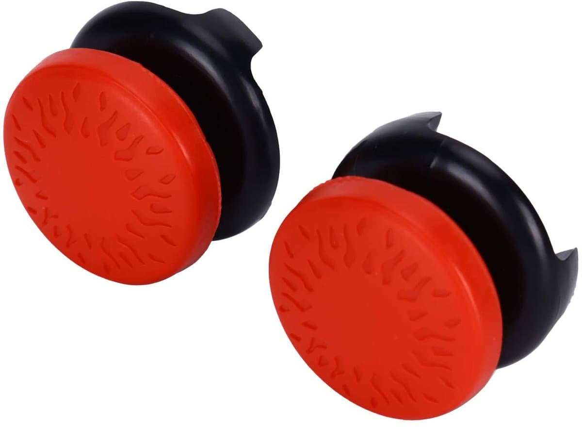 Allecto - Siliconen Duimstok - Duimgreepdop Joystick - Grip Stick voor Gamepad - Rood - Joystick-controller - Geschikt voor Game-joystick - 2 stuks