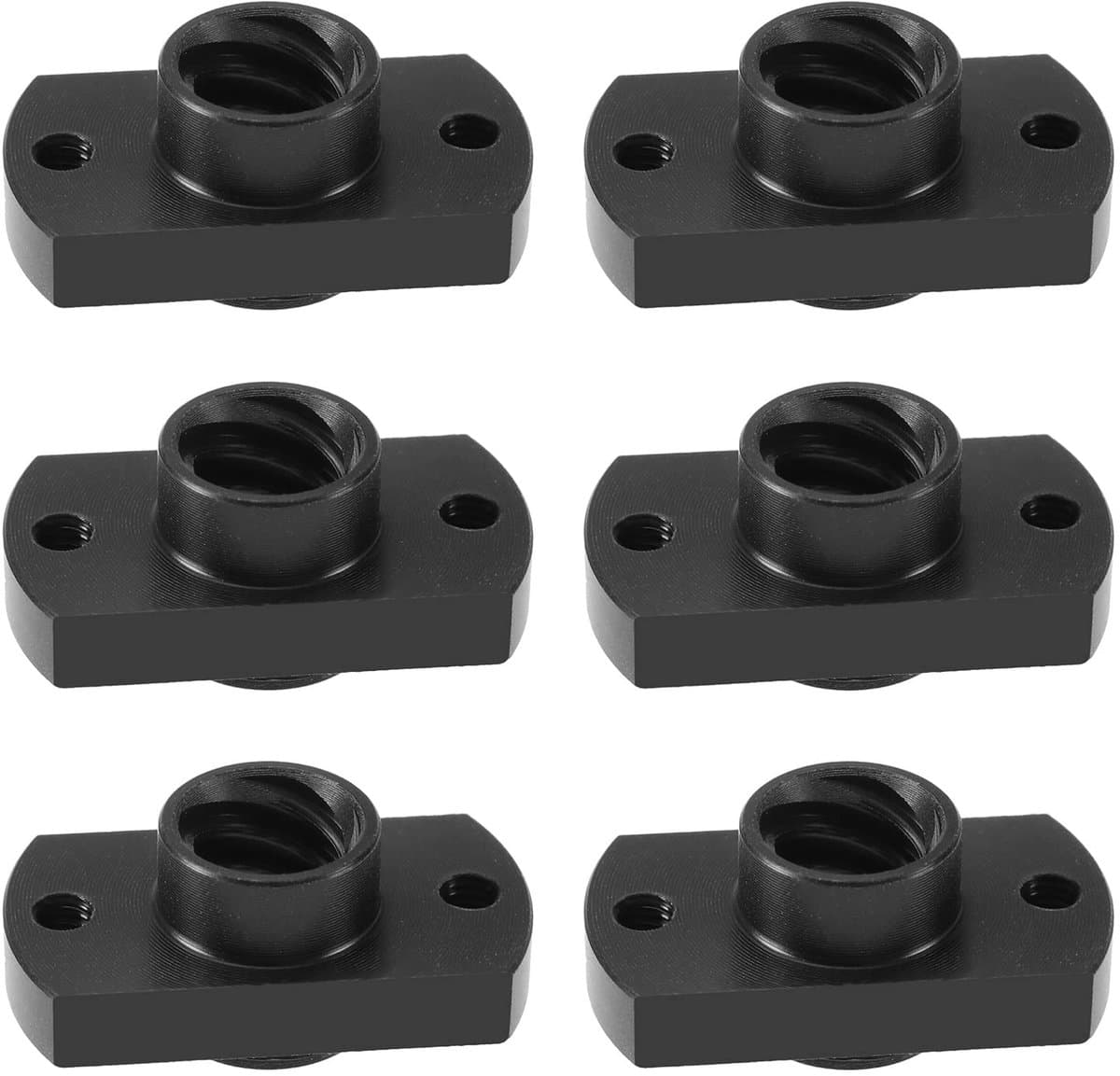 Allecto - T8 Loodschroef Moeren - 3D-printer Onderdelen - Zwart - Compatibel met Creality 3D-printers - 6 Stuks