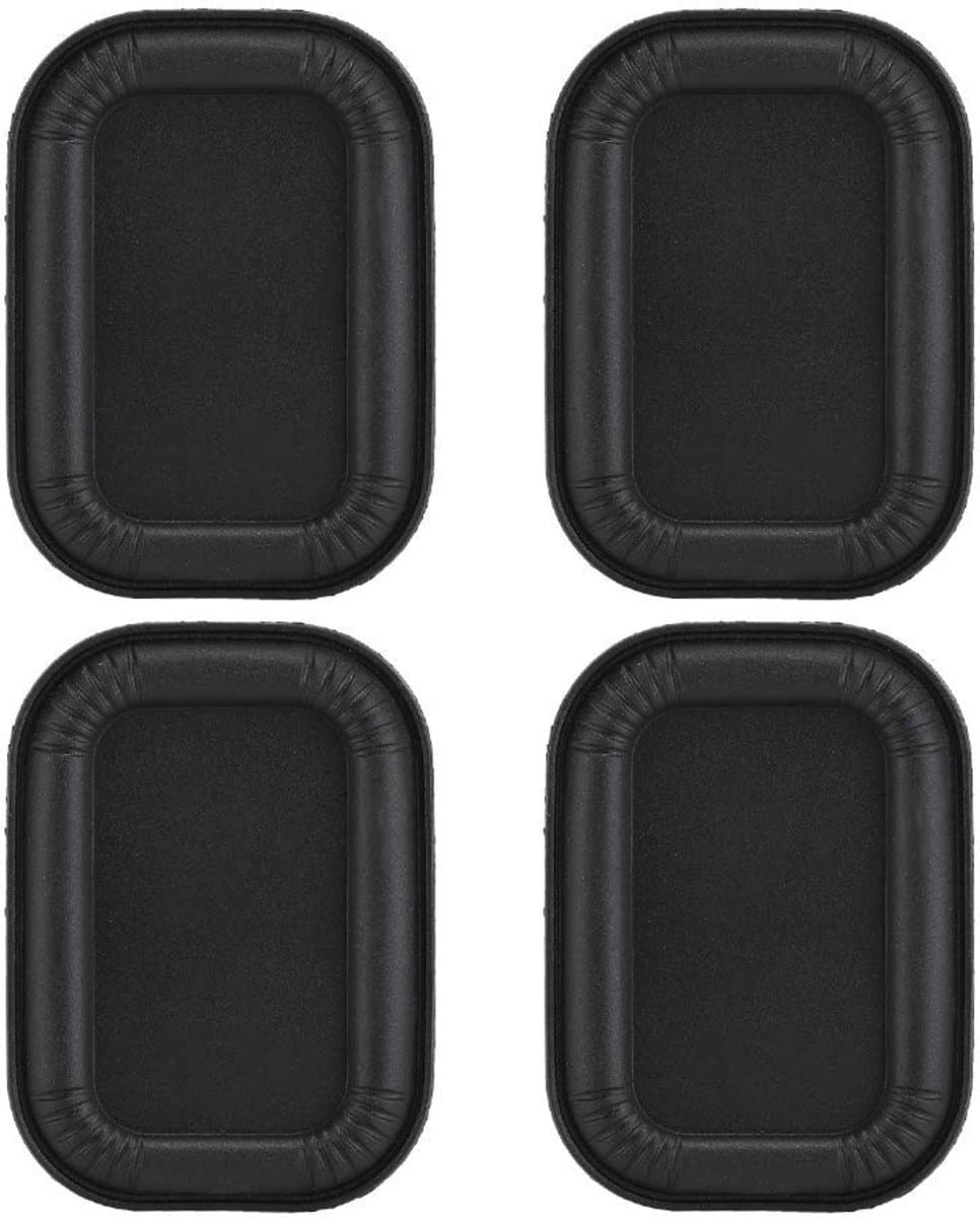 Allecto - Luidspreker trillingsplaat - 45 mm basluidspreker - Verbeterde basweergave - Zwart - Rubber trilplaat - Ideaal voor DIY projecten - 4 stuks