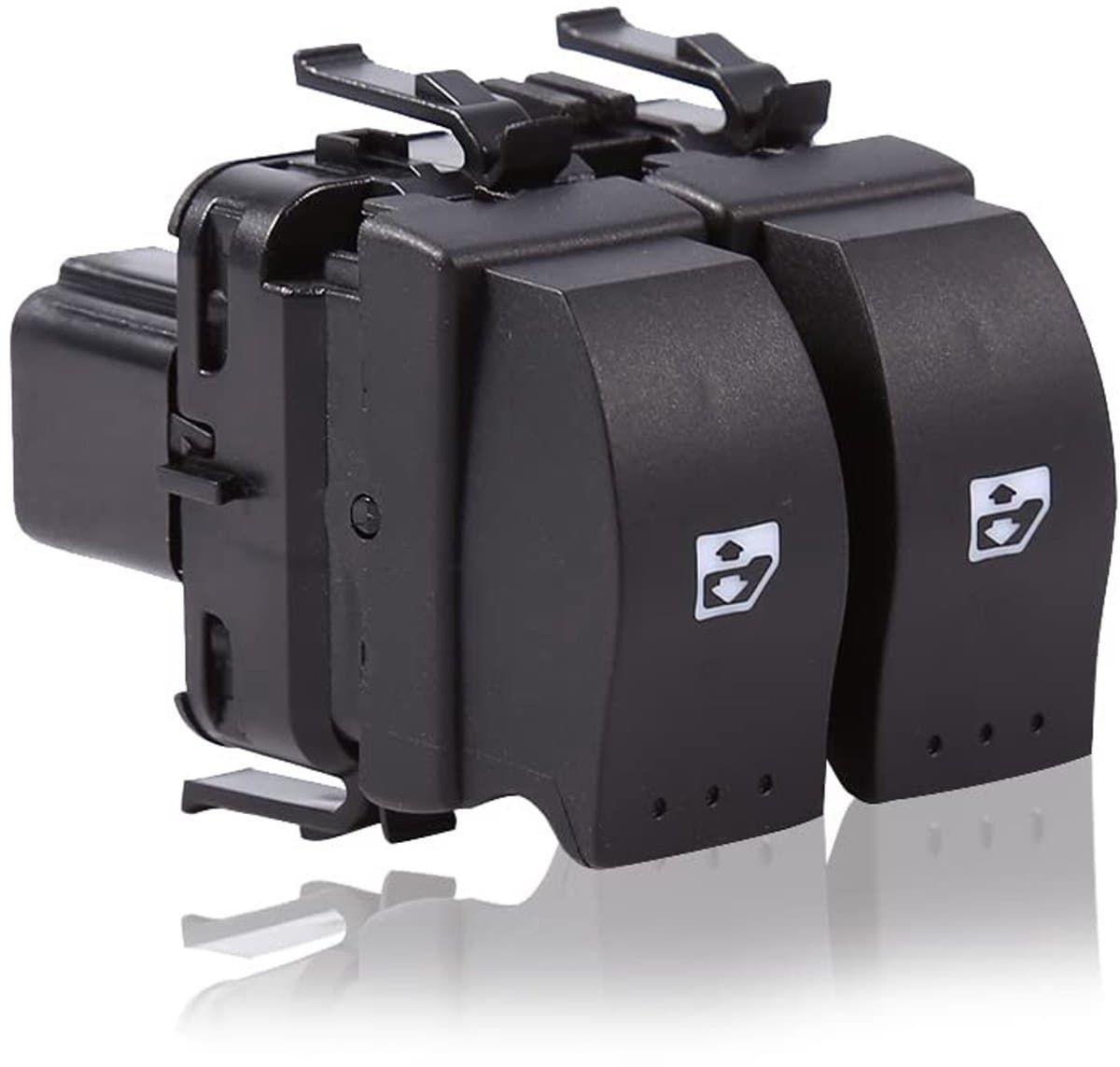 Allecto - Window Control Switch - Elektrische Raamknop - Dubbele Schakelaar - Zwart - Voor Renault Megane - Hoogwaardige Kwaliteit