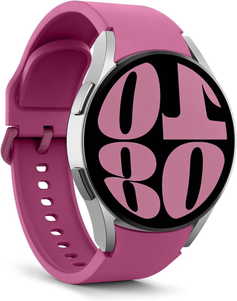 Zachte siliconen armband voor Samsung Galaxy Watch 7, 6, 5, 4 - 40 mm, 44 mm, 43 mm, 47 mm, waterdicht en ademend ontwerp, reservearmband voor sport en dagelijks gebruik