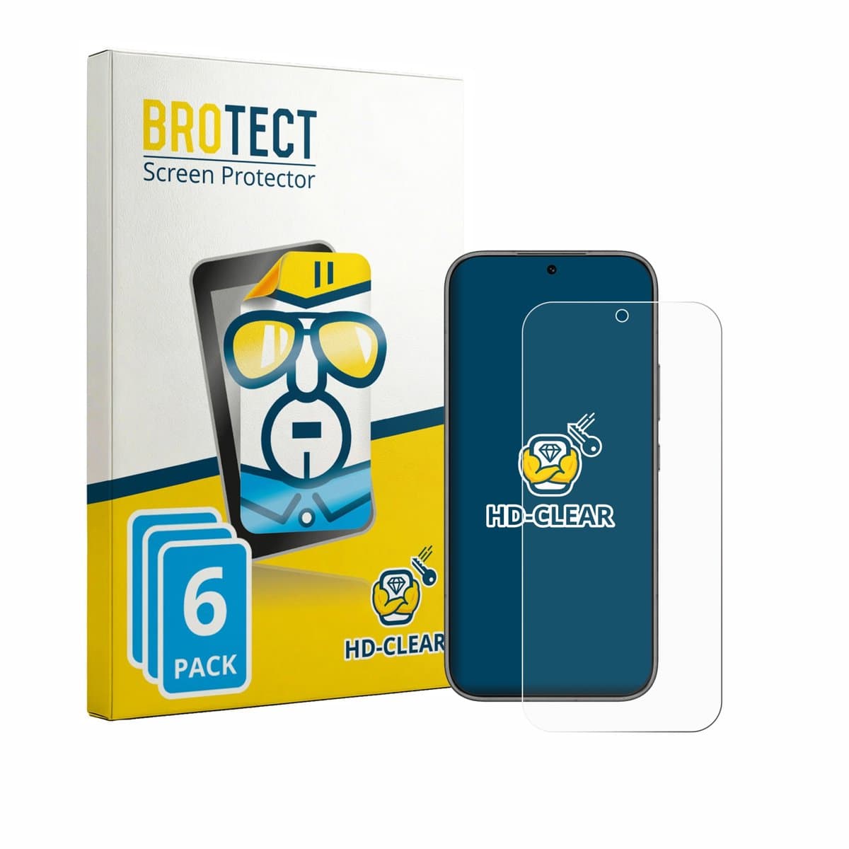 BROTECT - Screenprotector voor Honor 600 Pro - Folie Beschermfolie transparant 6 Stuks
