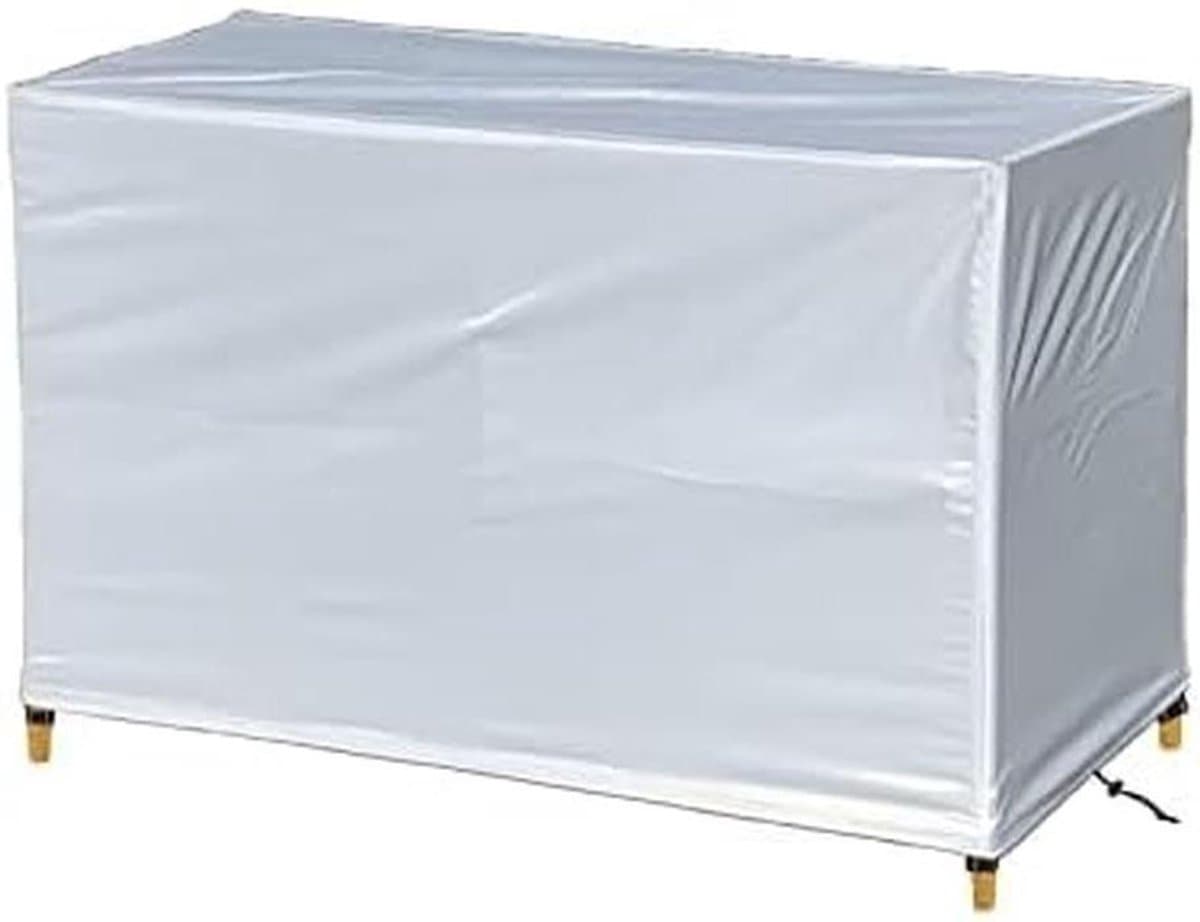 Tuinmeubelhoes - Terras Tafelhoes - Meubelbescherming Buiten - 420D Oxford Stof - 160x80x75cm - Zilver
