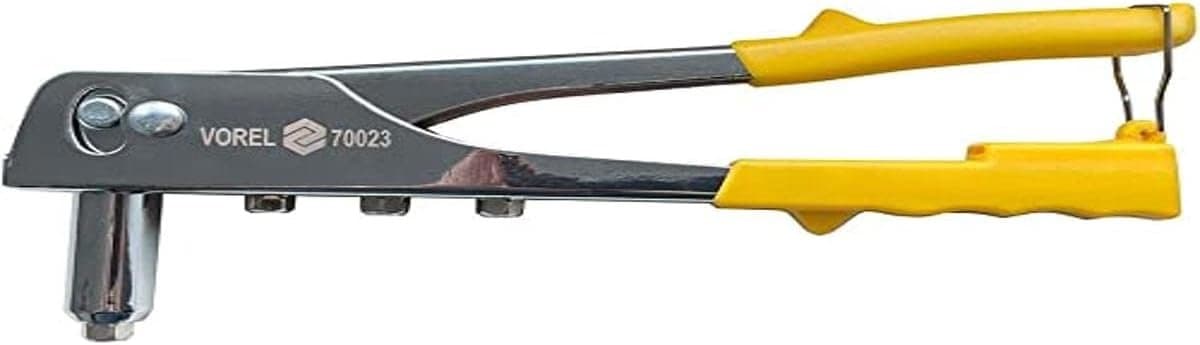 Klinknageltang - Handgereedschap - Bevestigen - Chroom geplateerd - 25 x 9 x 25cm - Zilver/geel