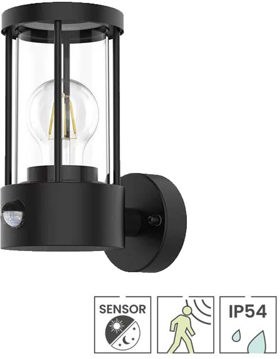 Lybardo - Buitenlamp met bewegingssensor - Wandlamp Buiten - Voor E27 Lamp