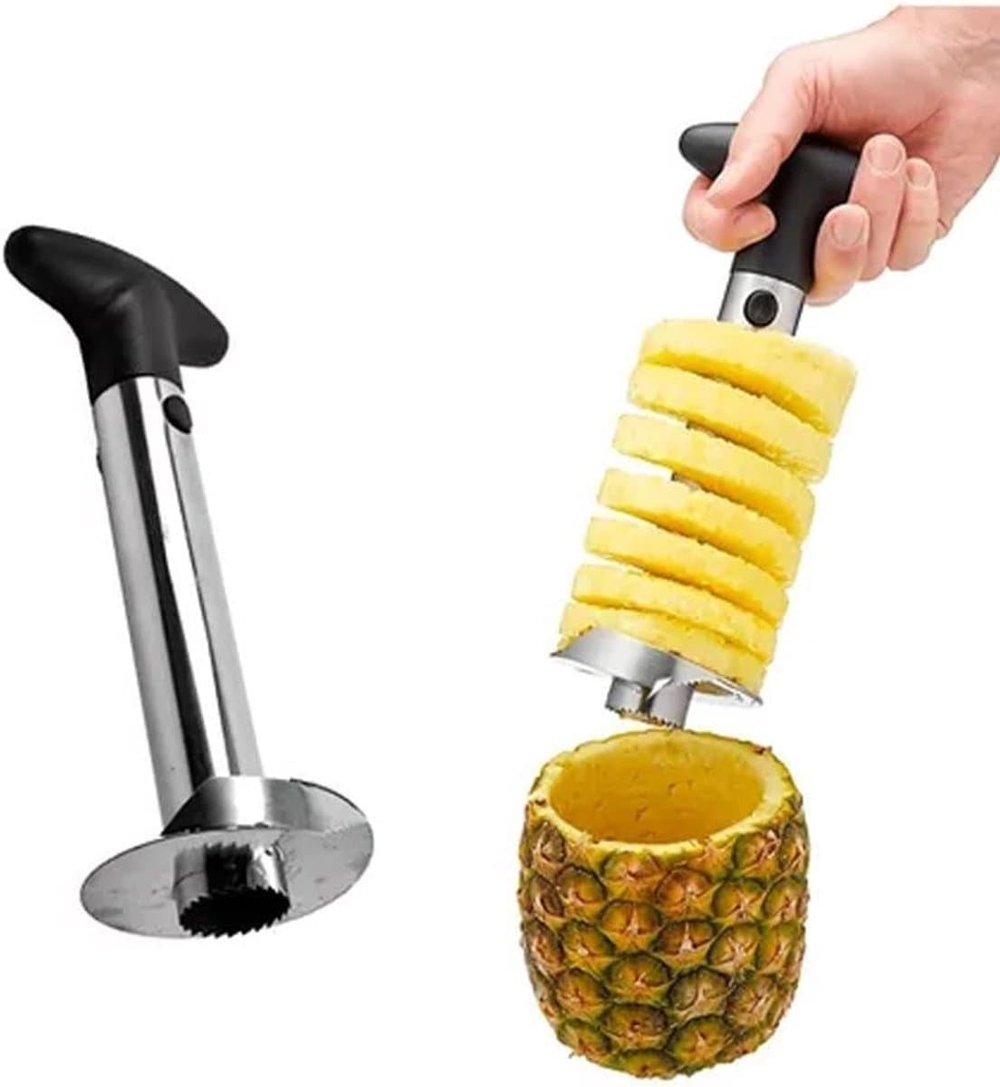 Ananas Snijder en Schiller met Versterkte Roestvrijstalen Blad voor Eenvoudig en Veilig Snijden van Ananas