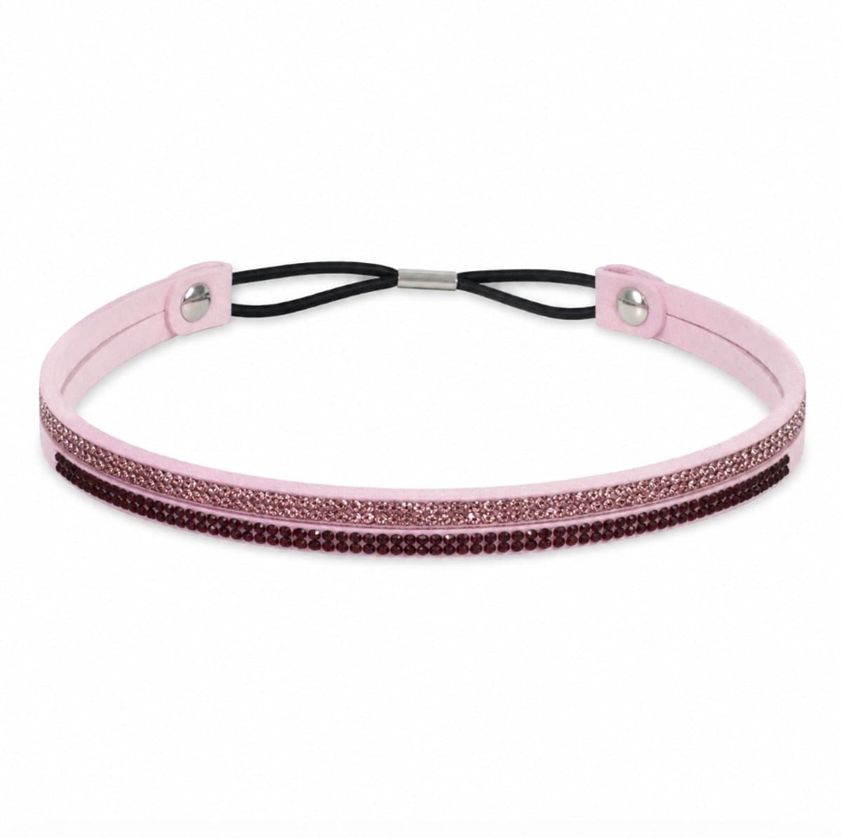 Haarsoires Haarband Glitter - Strass Steentjes - Dubbel - Lila Paars