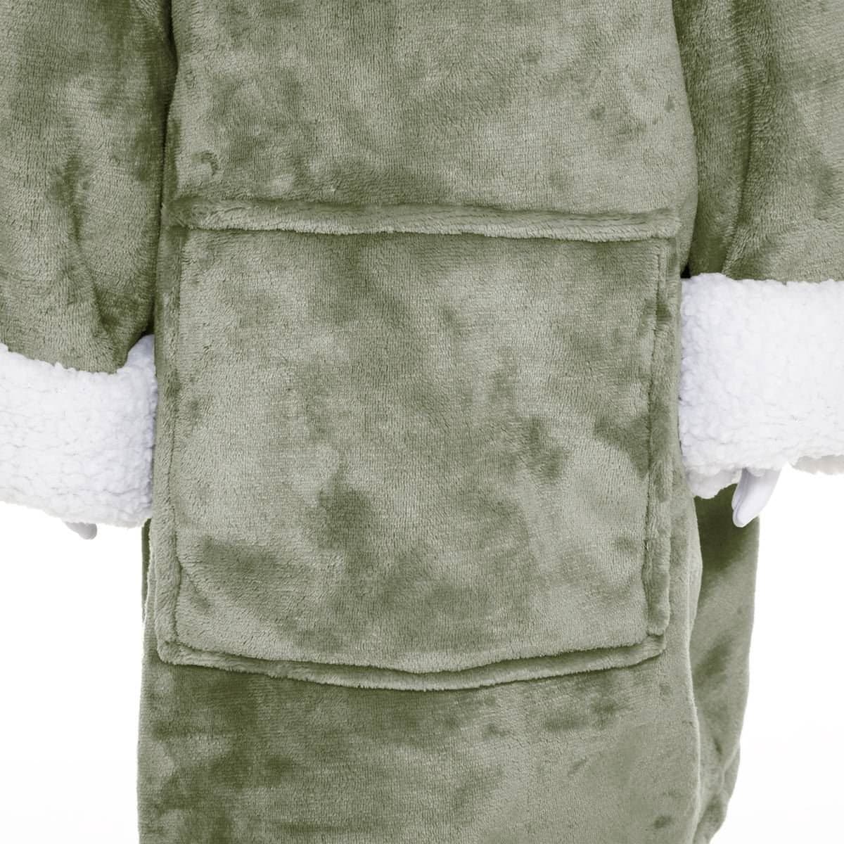 Atmosphera - Hoodie - Geruite Dino - Groen - 60 x 95 cm