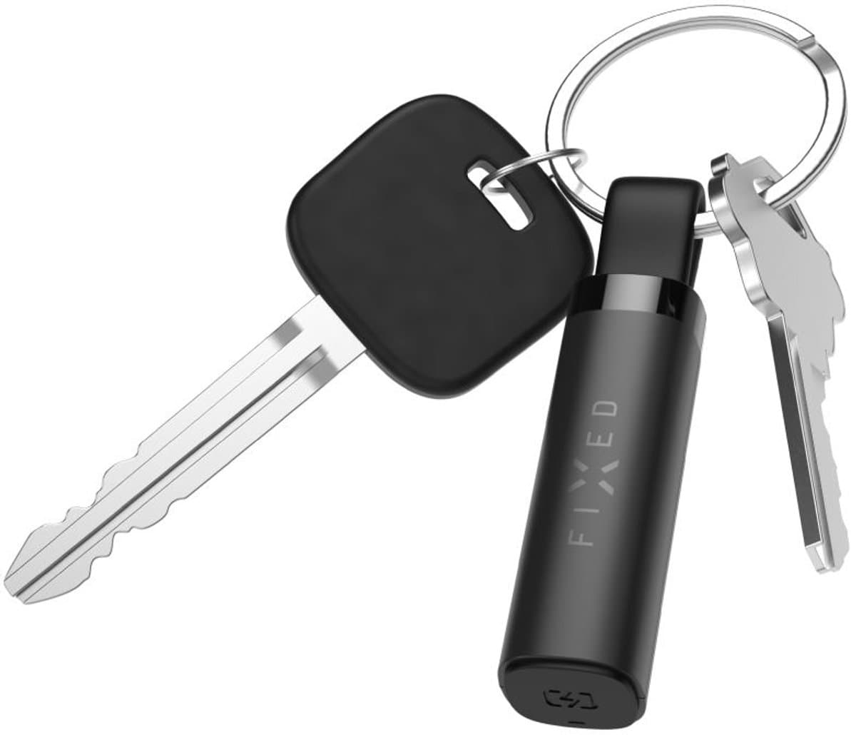 FIXED Tag Stick Tracker – Zwart – Apple Find My Compatible – Oplaadbare Bluetooth Sleutelhanger Tracker