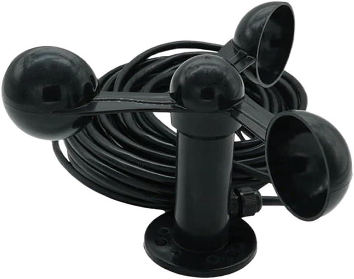 Windsnelheid Sensor - Windmeter Anemometer - Weer Meting - Drievoudige Cup - Microcontroller Compatibel - Grijs