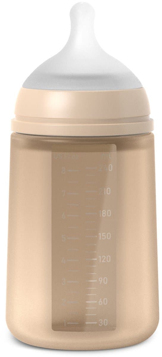 Suavinex Colour Essence Fles - Medium Flow - 240ml - Silicone - Beige