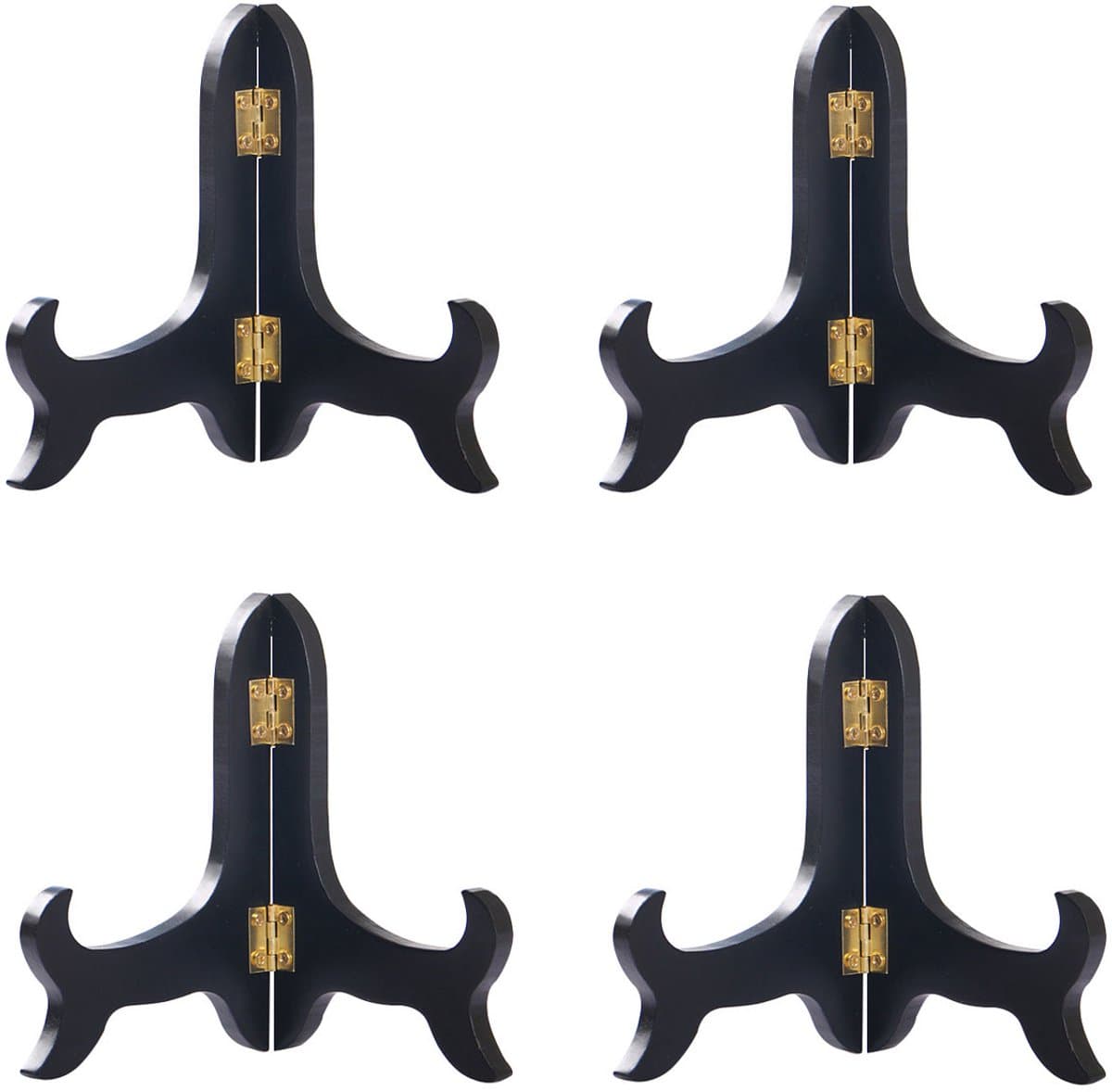 Mmgoqqt 4 Stuks - Bordenstandaard Display Standaard - Zwart -Klassiek Multifunctioneel