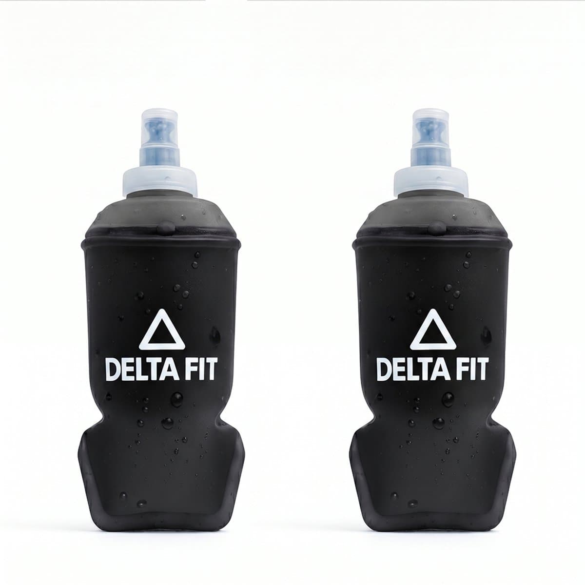 Delta Fit soft flasks – 250ML – set van 2 – hardlopen, trail & hiking - Zwart