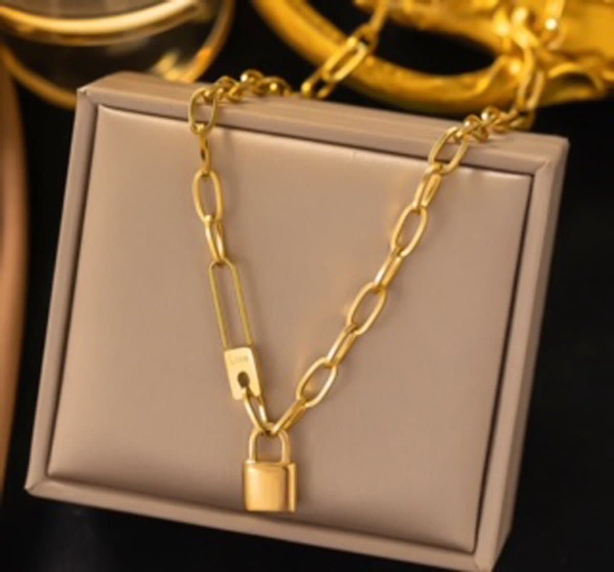 JP Family Jewelry - Luxe Halsketting - Dubbel Verguld RVS, Lengte 40+5 cm