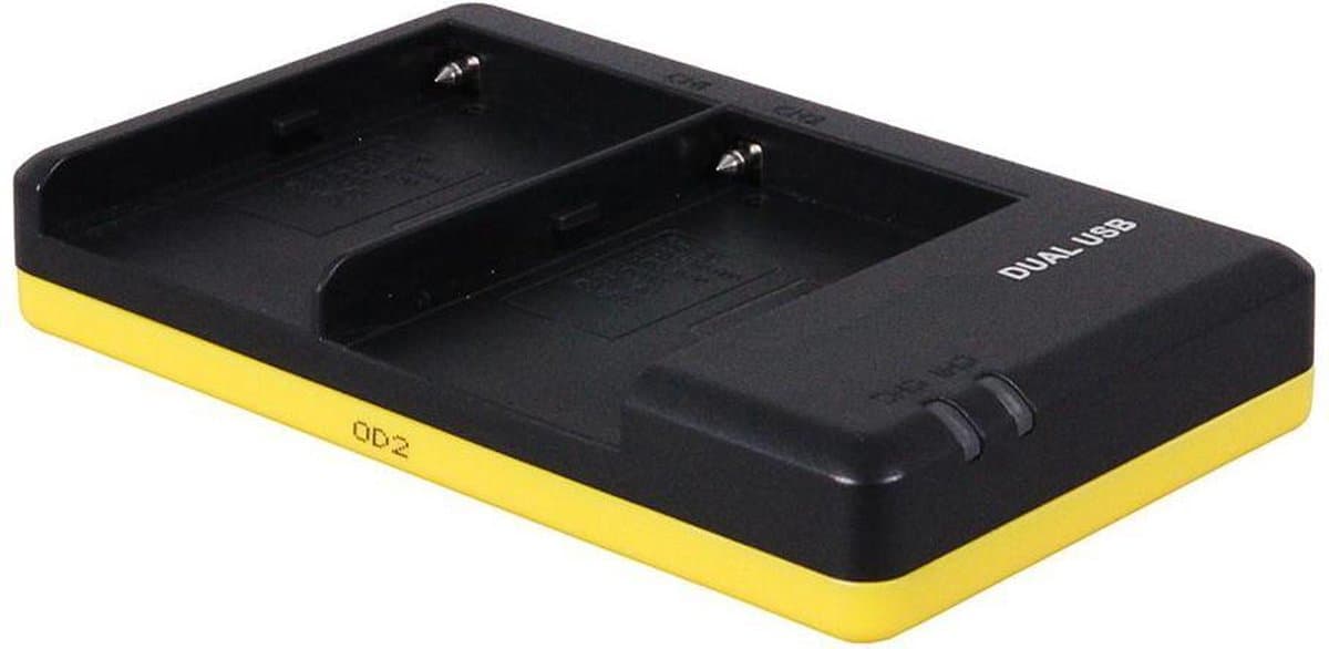 Huismerk Duo oplader voor 2 camera accu's Sony NP-FM55H