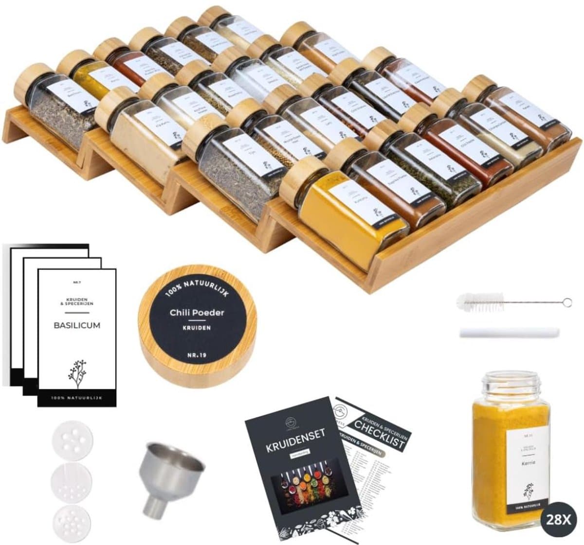 CRLYN® Kruidenrek Lade - Kruidenpotjes Lade Organizer - Kruidenrekken - Hout