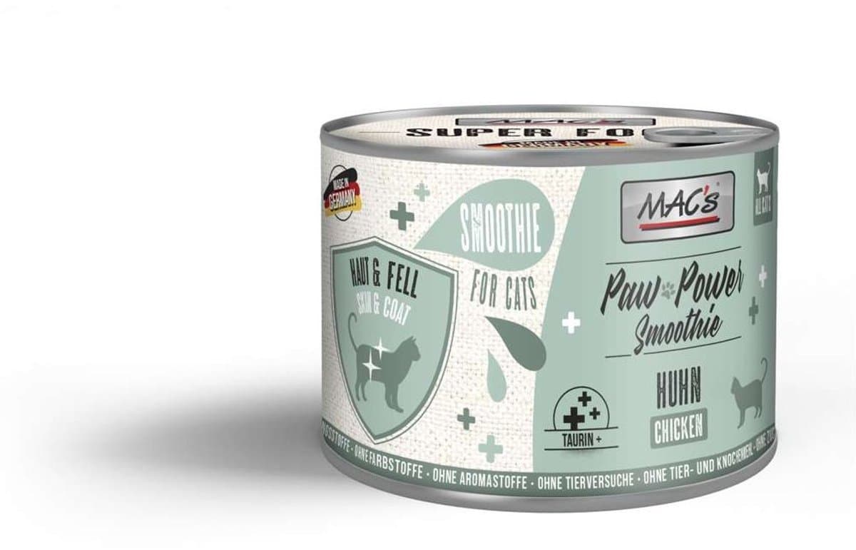 MAC's CAT - Paw Power Smoothie 6x200g - Kip - Huid & Vacht