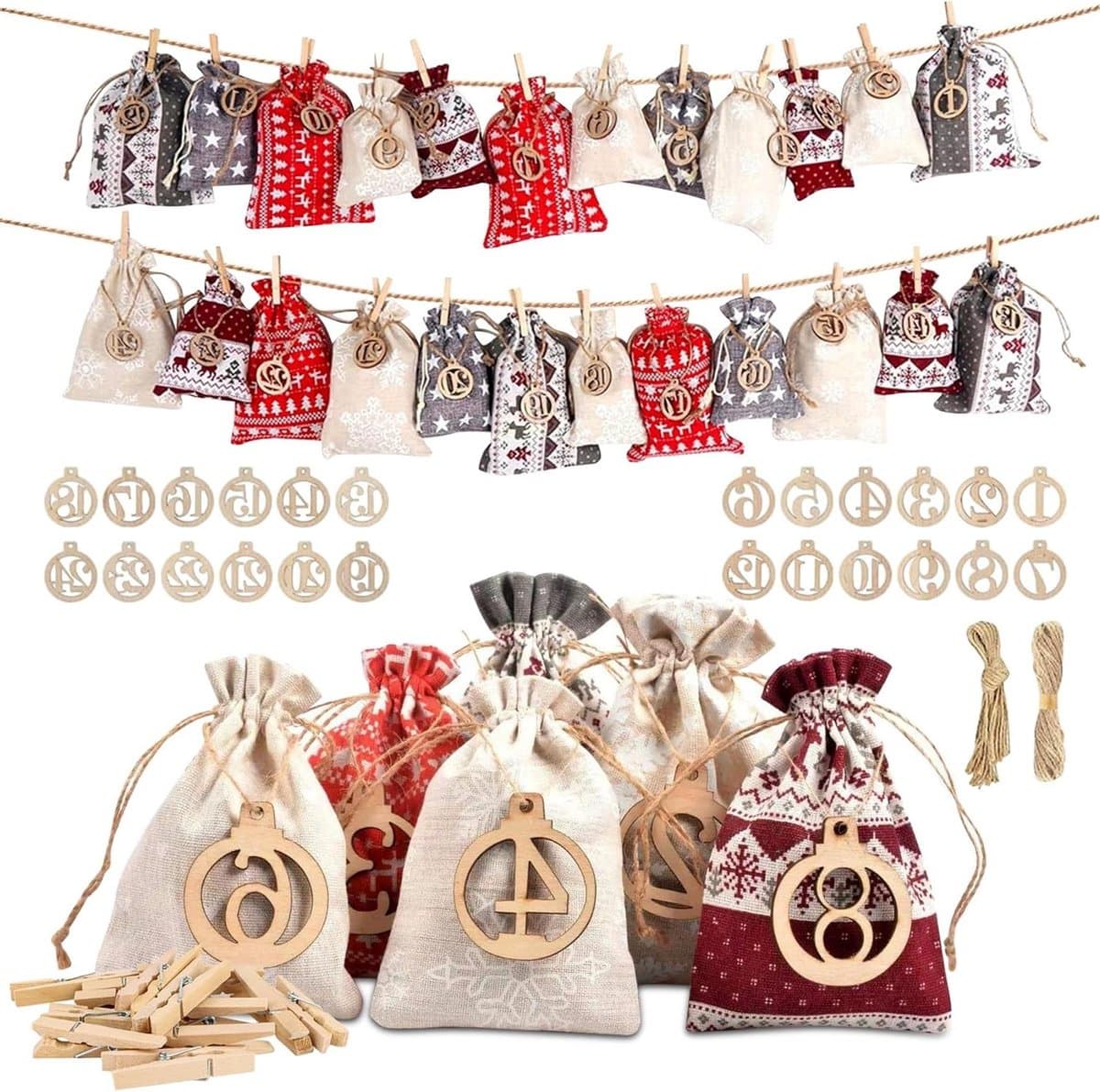 Zelf te vullen adventskalender - 24 adventskalenders om zelf te vullen