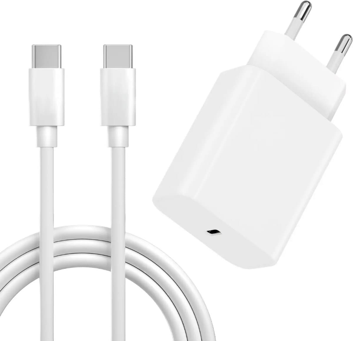 USB-C Snellader 45W - Inclusief USB-C Oplaadkabel 2M - Snellader 45W - Super Snel Laden geschikt voor Samsung & iPhone 15