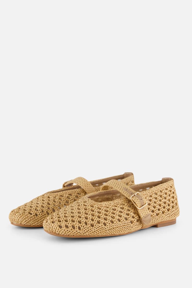 Cellini Ballerina's beige Raffia - Maat 38