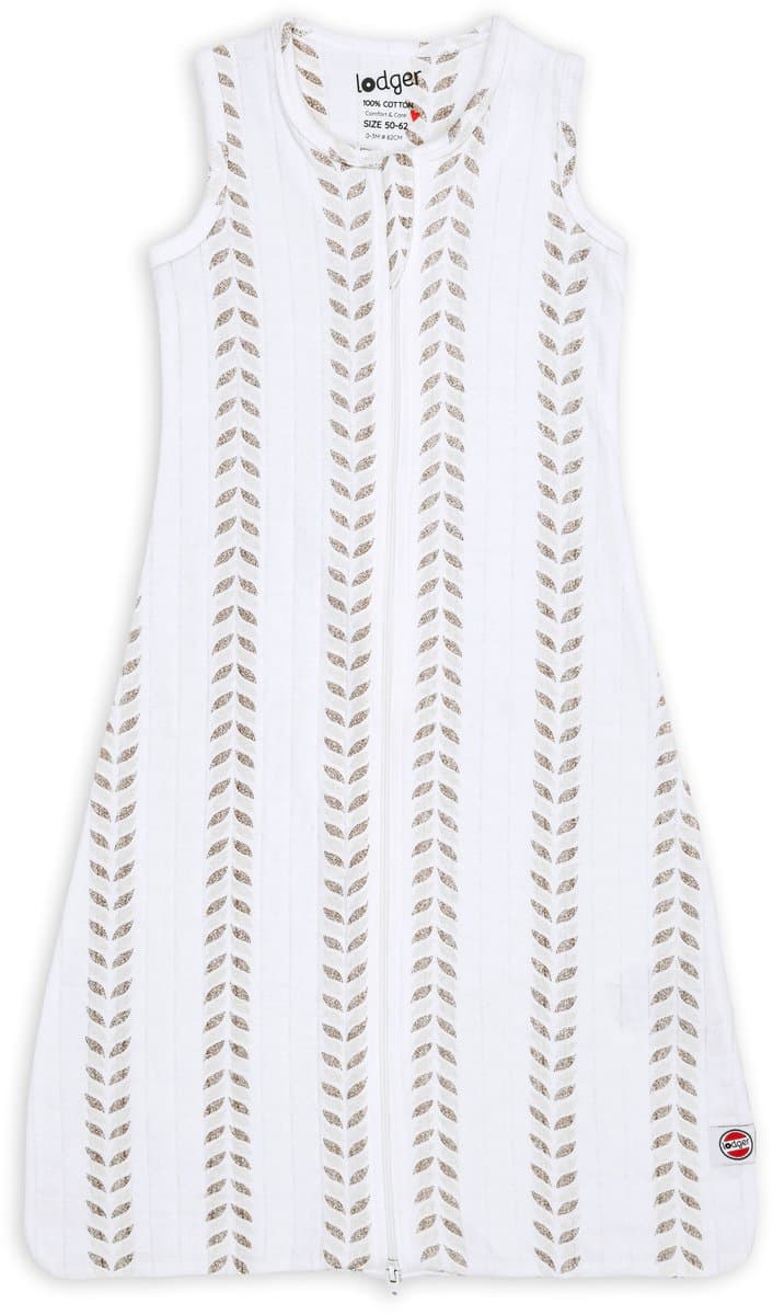 Lodger Hopper - Baby zomerslaapzak - hydrofiel - Creme - 98cm - 0.3 TOG - Biologisch katoen