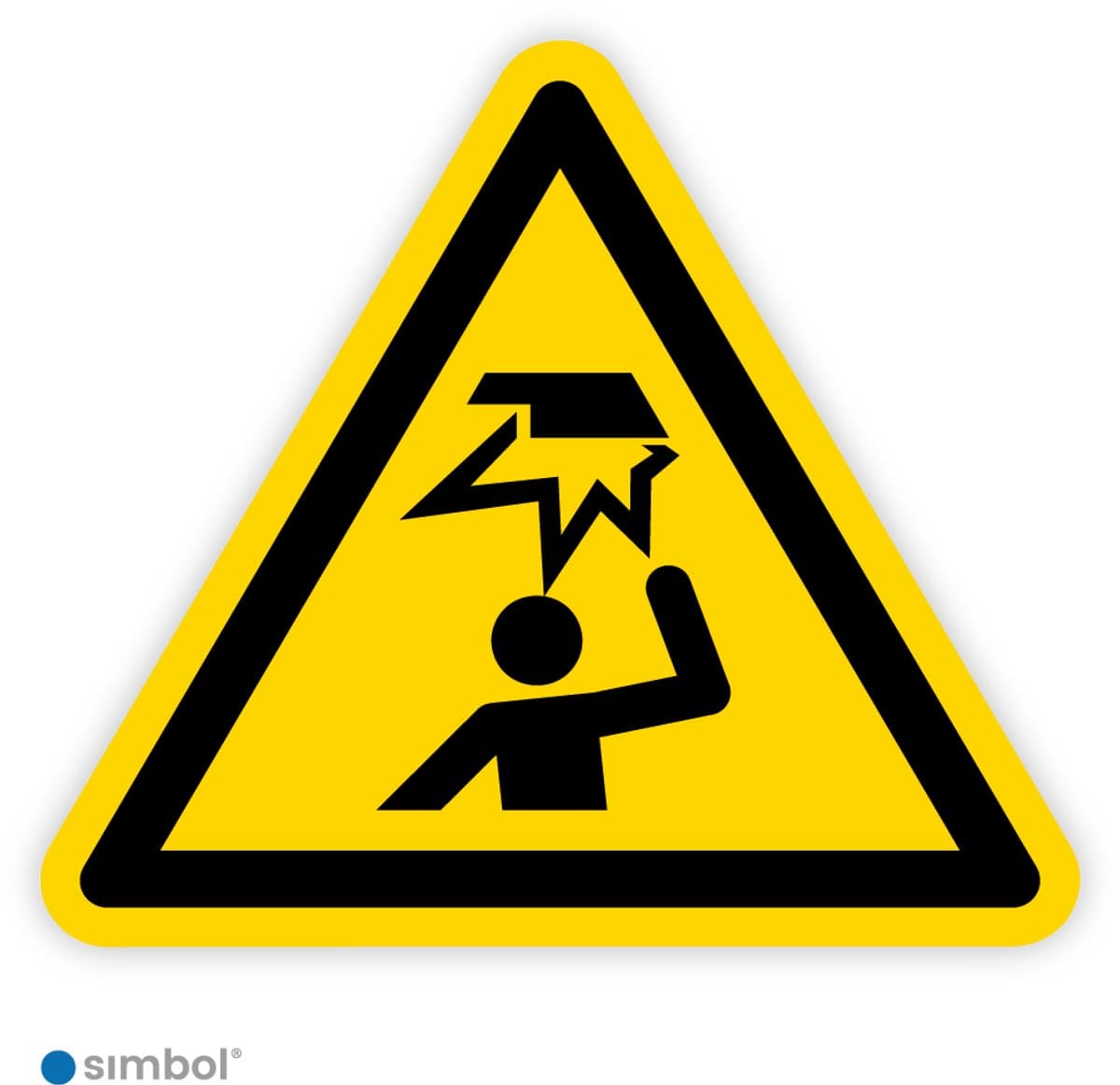 Simbol® - Stickers Laaghangende obstakels - Hoofd stoten (W020) - Formaat ▲ 5 x 5 x 5 cm.