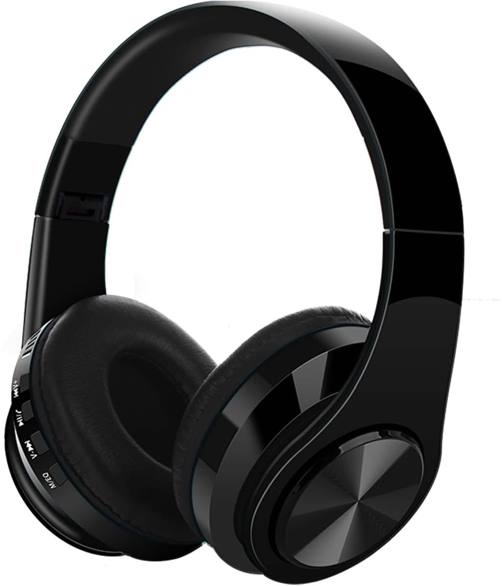 KINSI Draadloze Hoofdband Bluetooth Headset, 3-in-1 Verbinding: Bluetooth 5.0/ TF-Kaart/ Kabel, Opvouwbaar Compact Ontwerp, Dubbele Modussen: Draadloos & Met Kabel, Plug-and-Play