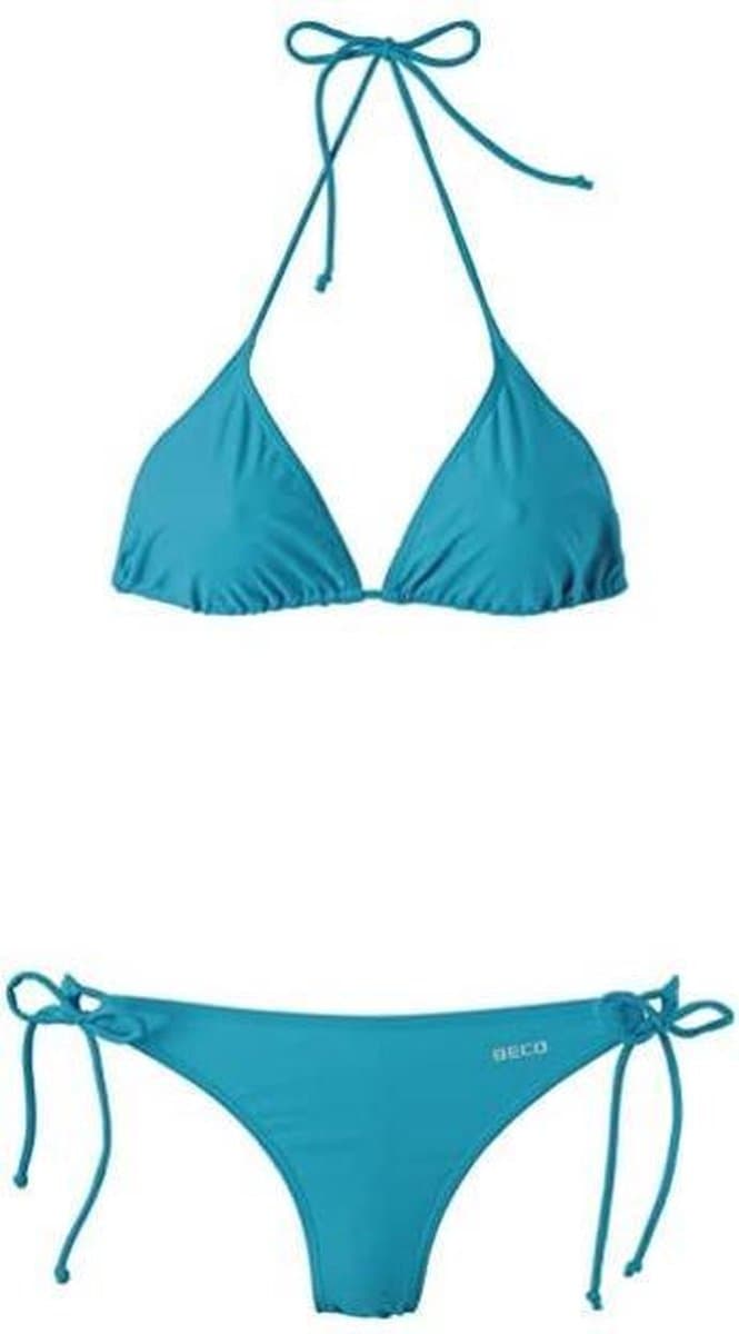 BECO Triangelbikini - Dames - Polyamide/elastaan - Turquoise - Maat 34