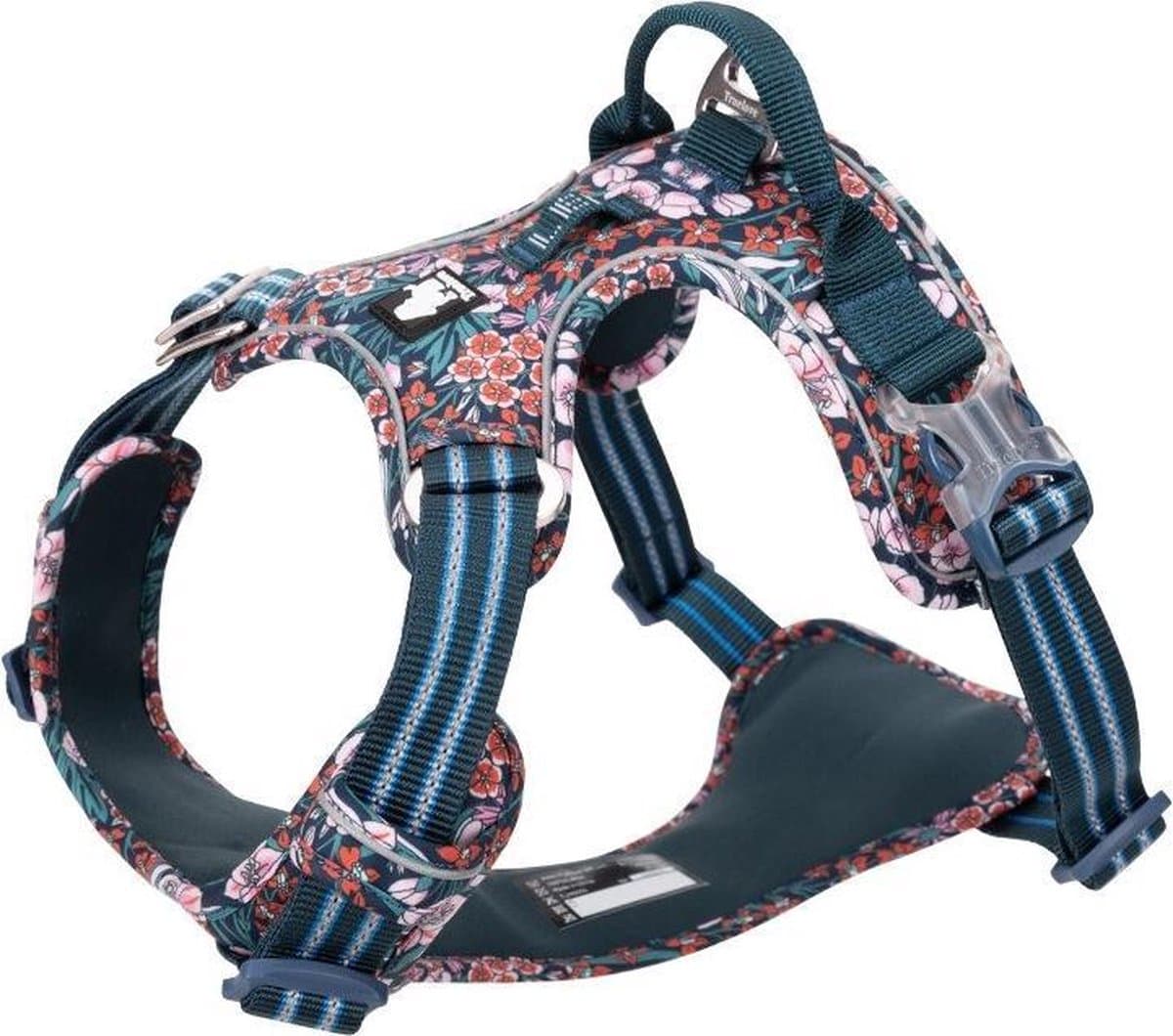 Truelove honden tuig - Honden harnas - Tuigje - Harnas – Reflecterend - Hond - Wandelen - Blauw bont - M