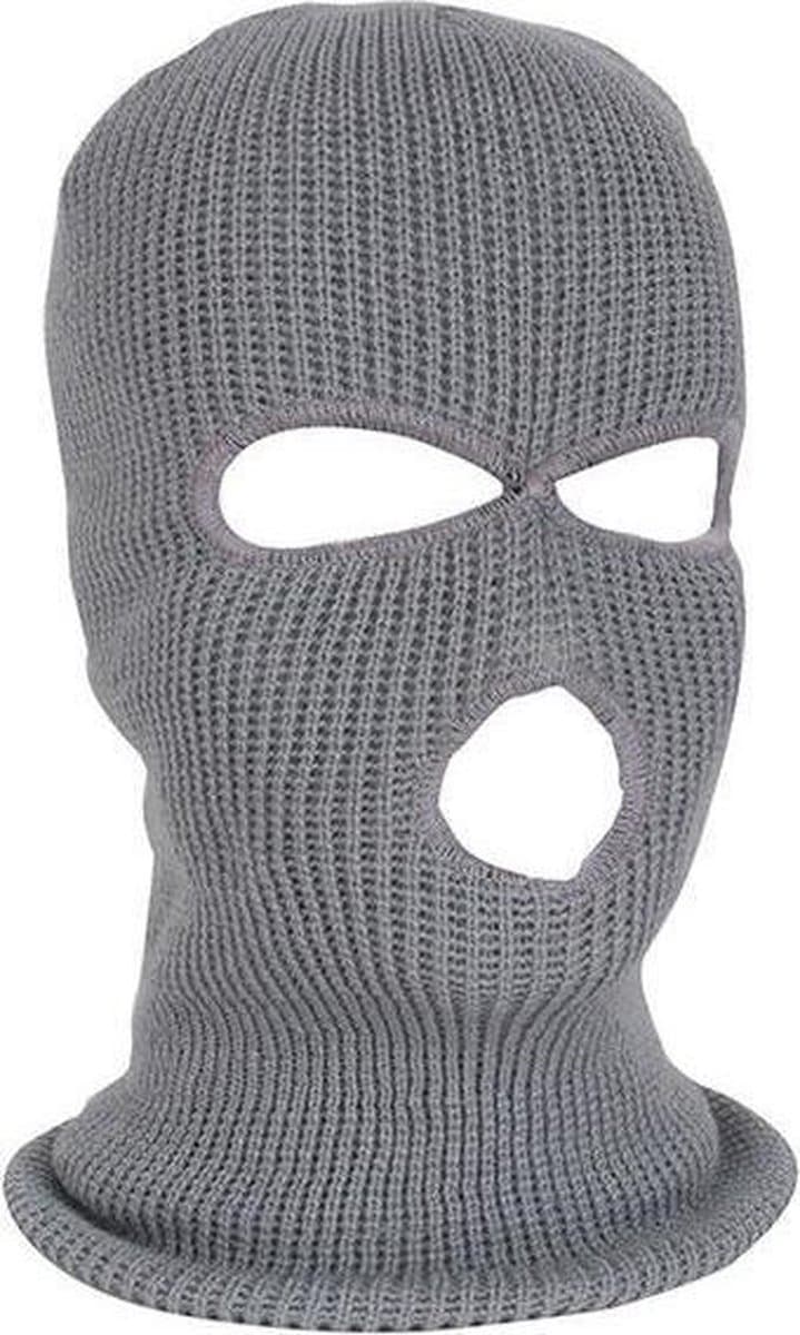 Ski full face cover bivakmuts skiën bivakmuts gebreide muts, winter ski fietsen gezicht beanie muts [grijs]