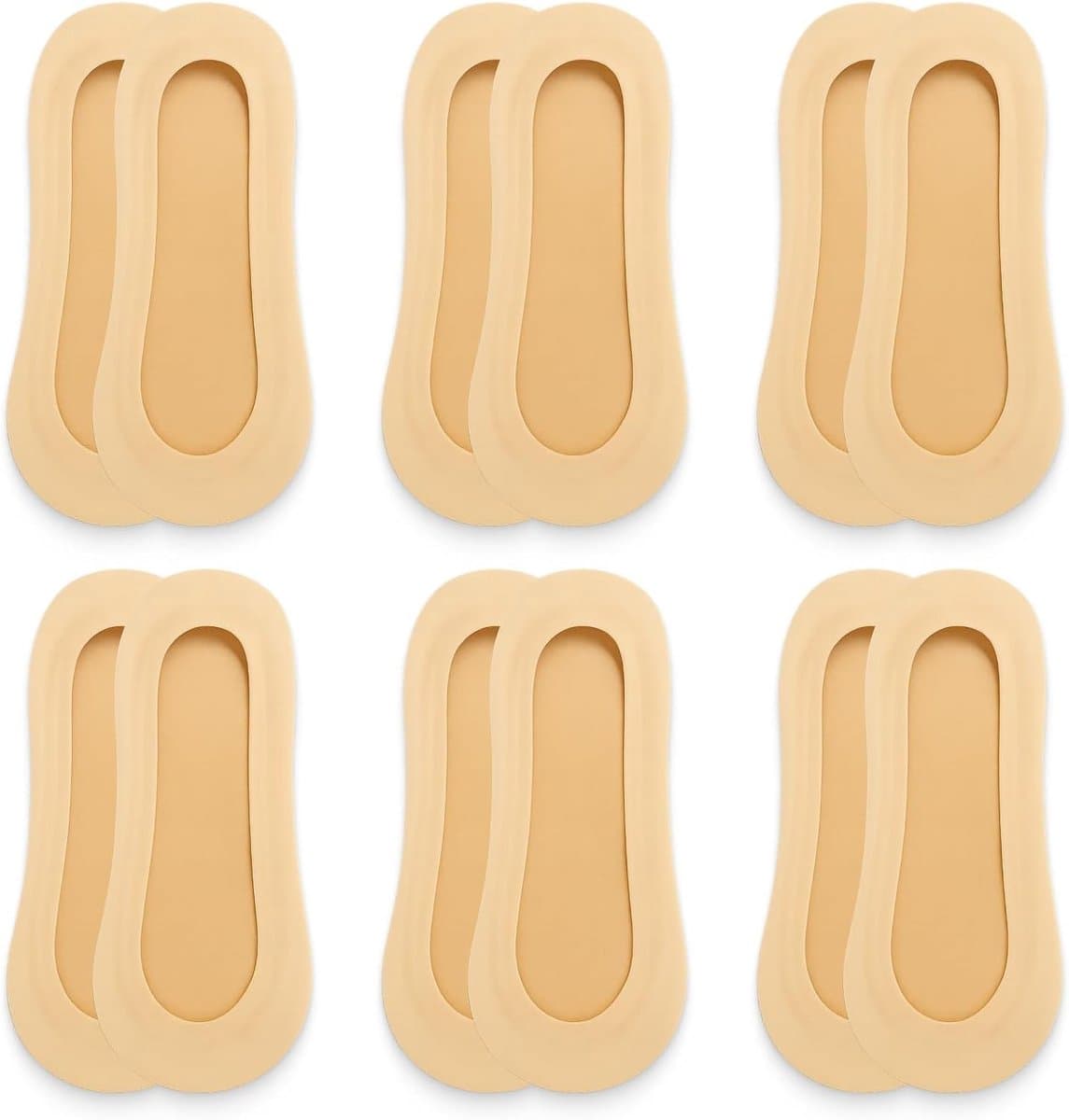 Comfortabele en Ademende Sneakersokken voor Dames en Heren, 12 Stuks, Antislip en Laag Snit, Ideaal voor Sport en Vrije Tijd, Maat 34-38, beige