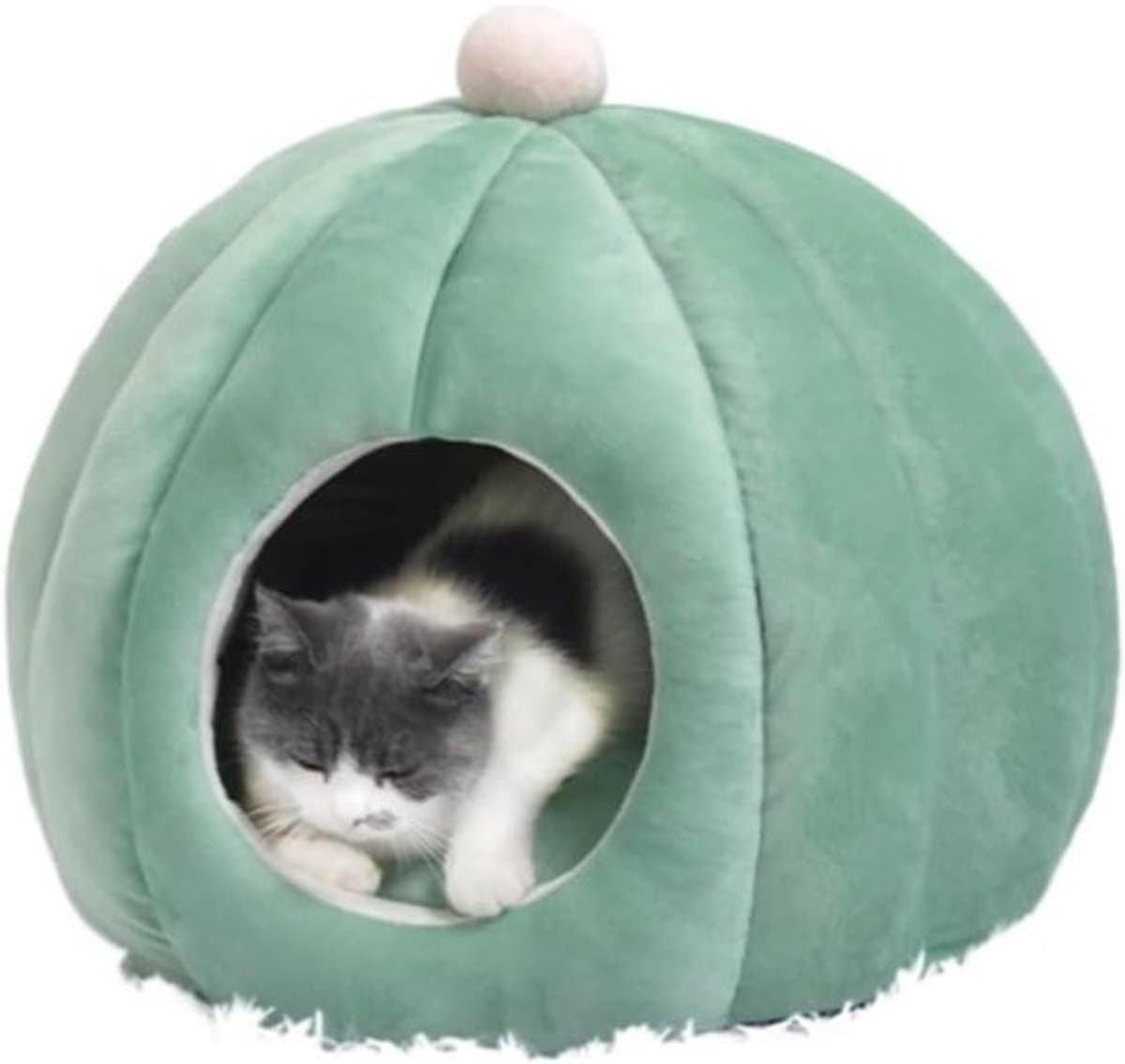 Kattenslaapplaats - Kat tent warm - Huisdier rusten - Extra gezellig huis - 42x42x43cm - A