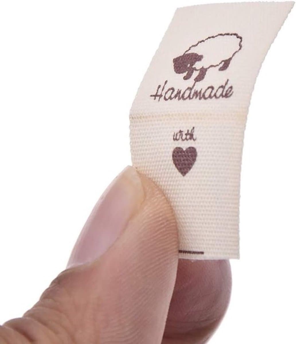 100 stuks stoffen labels voor kleding en handwerk - Naai- en DIY-etiketten