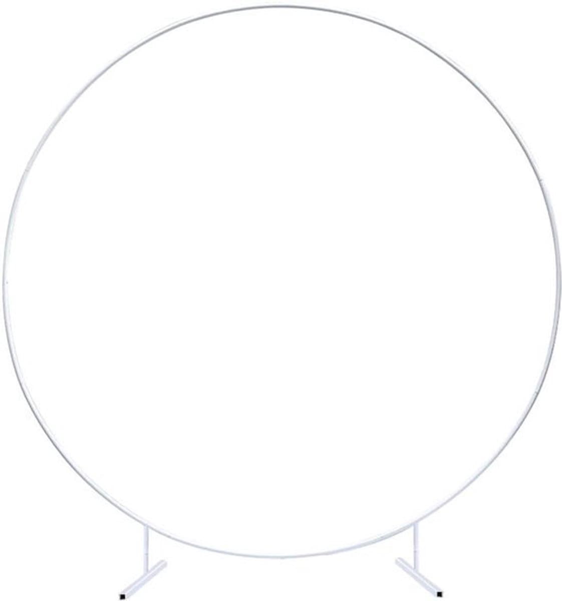 Ballonnenboogset - Metalen ring - Feestdecoratie - Duurzaam metaal - 2.2 meter - Wit