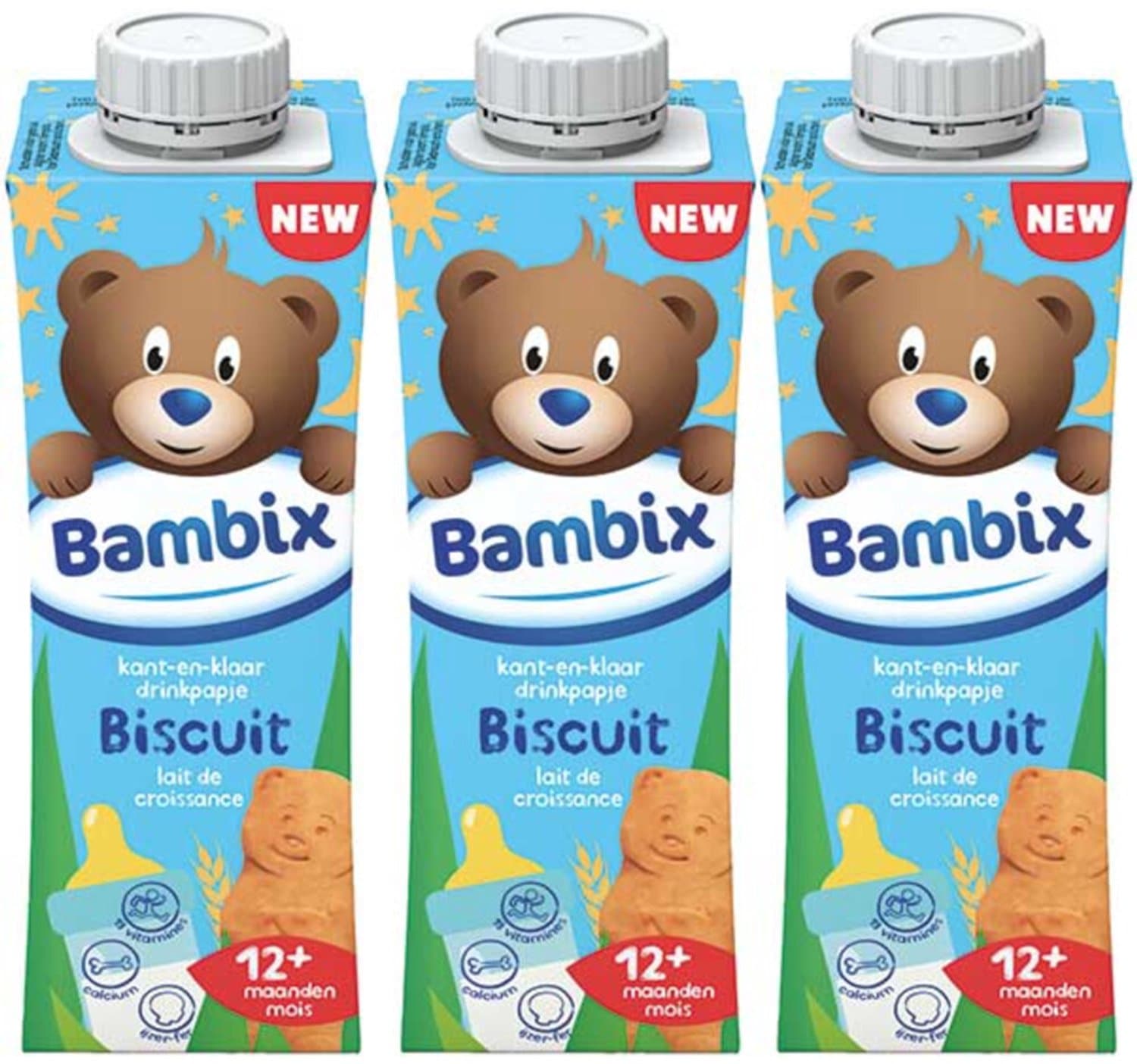 Bambix - Drinkpap Koekjes 12+mnd - 3 x 750 ml - Voordeelverpakking